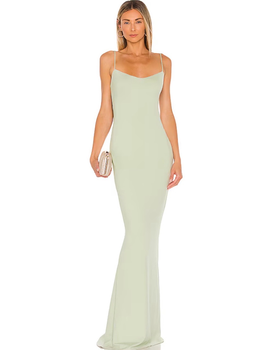 Katie May Sage Green Slip Maxi Dress